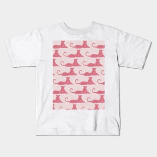 Pink Preppy Tiger Maximalist Y2k Design Kids T-Shirt